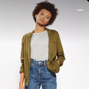 Topshop Washed Tensil Blazer
